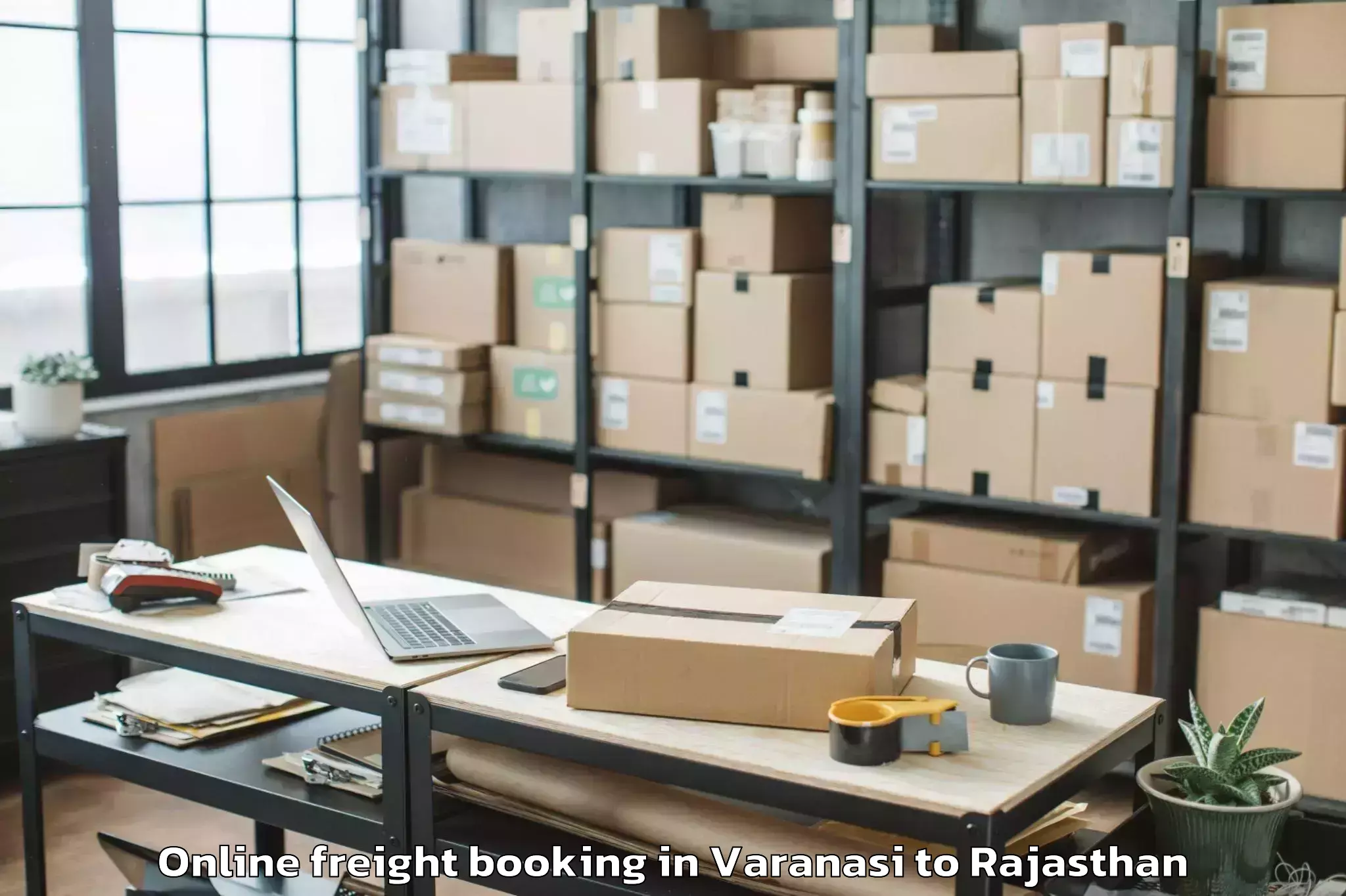 Top Varanasi to Bhinmal Online Freight Booking Available